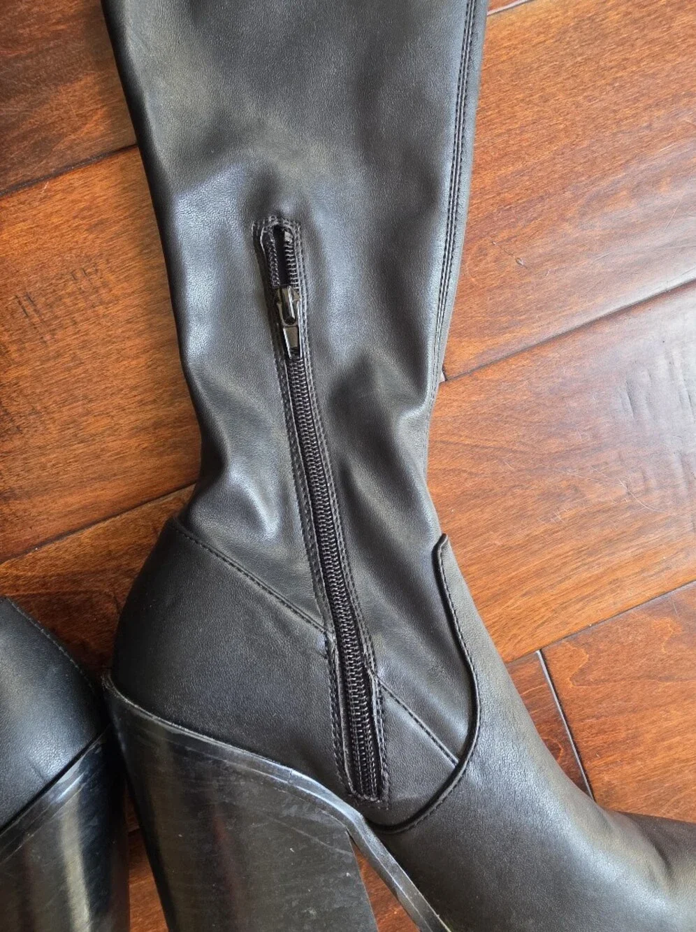 Steve Madden Claro Black Pointed Toe Over The Knee Boots Sz 8.5